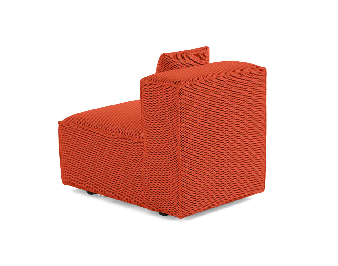 Module d'assise sans accoudoirs  en tissu mailles 3D Arty