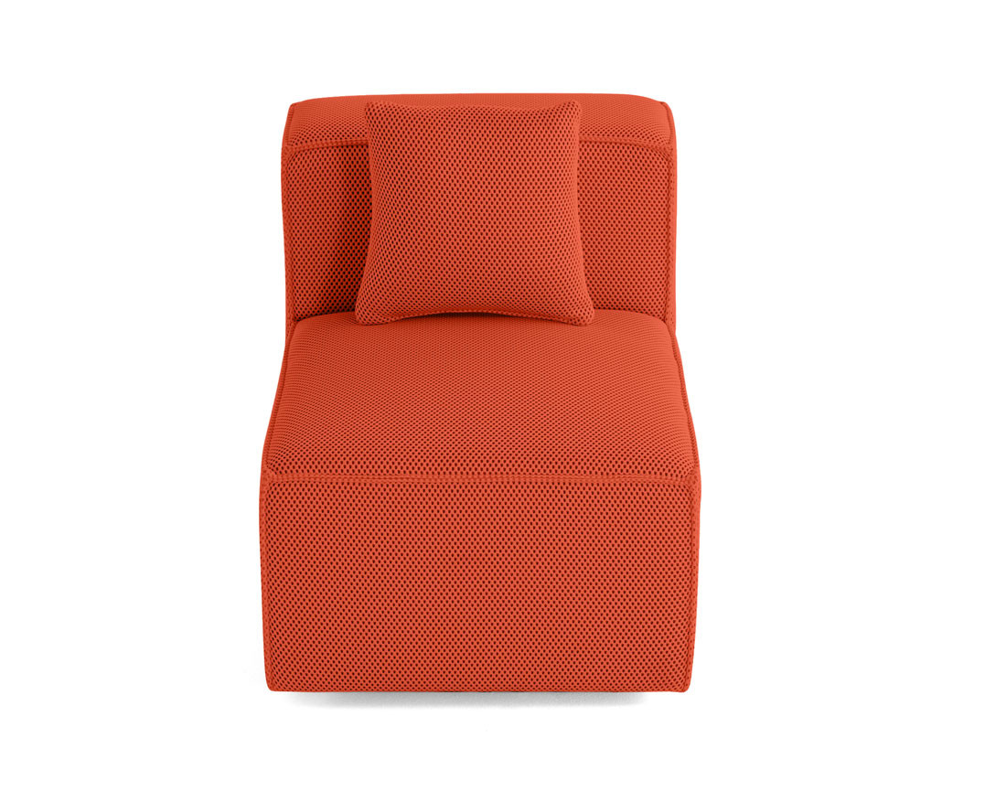 Module d'assise sans accoudoirs  en tissu mailles 3D Arty