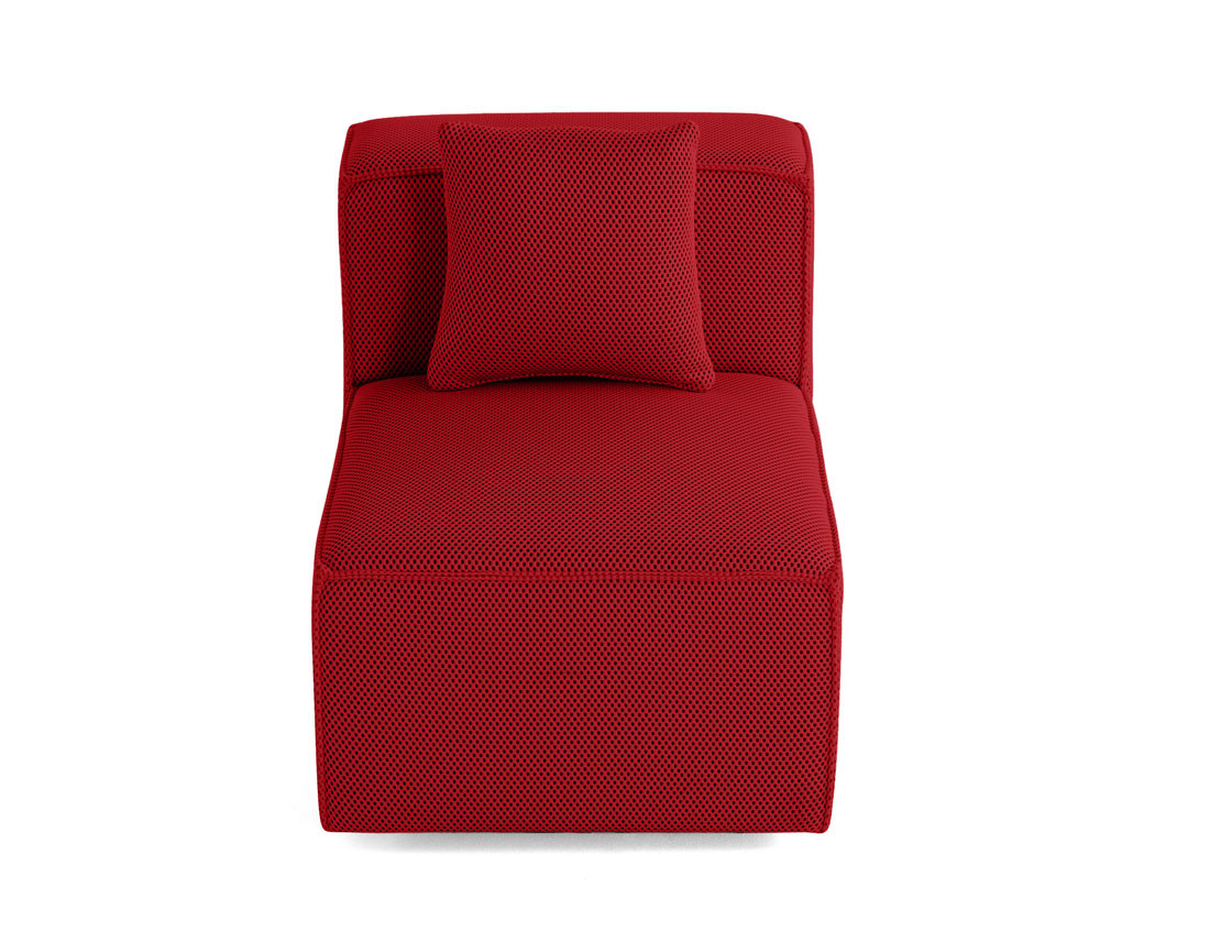Module d'assise sans accoudoirs  en tissu mailles 3D Arty