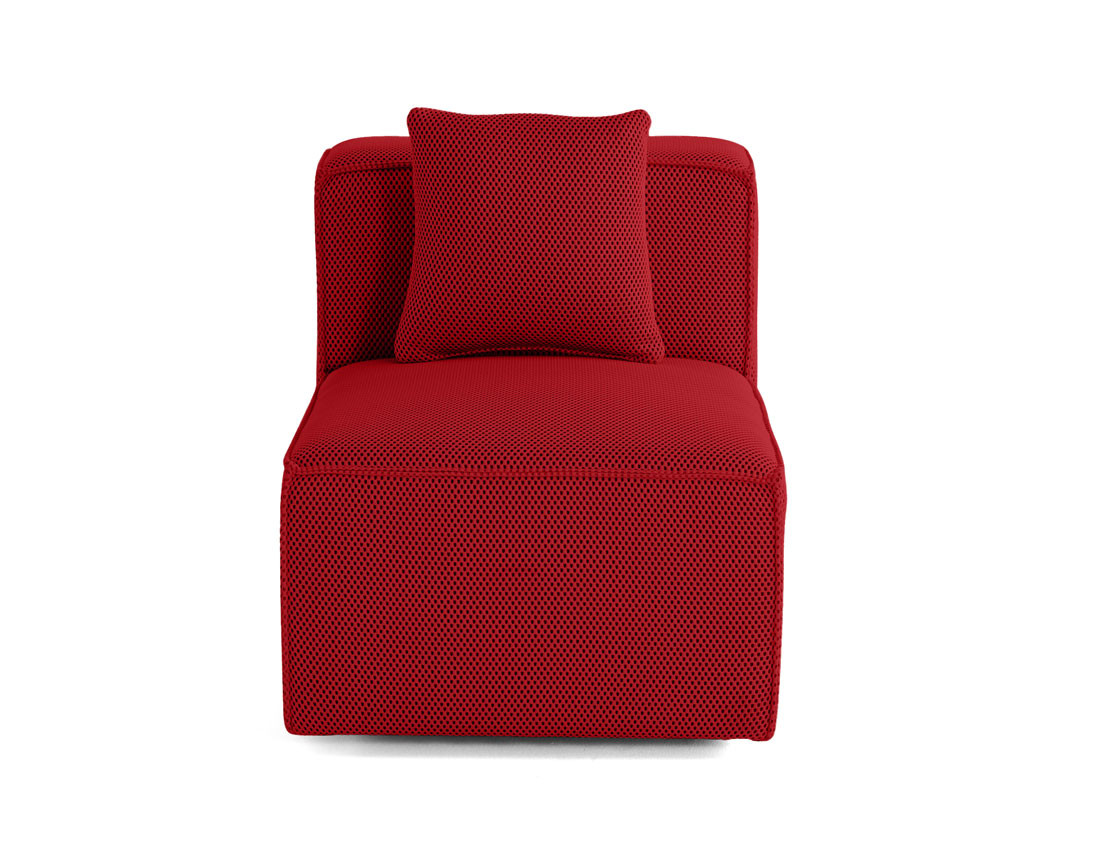 Module d'assise sans accoudoirs  en tissu mailles 3D Arty
