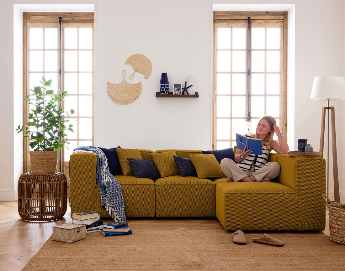 Module d'assise sans accoudoirs  en tissu mailles 3D Arty