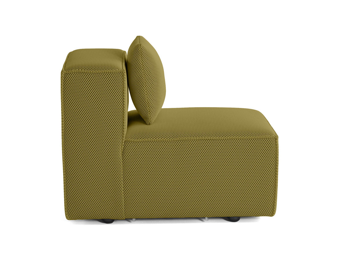 Module d'assise sans accoudoirs  en tissu mailles 3D Arty