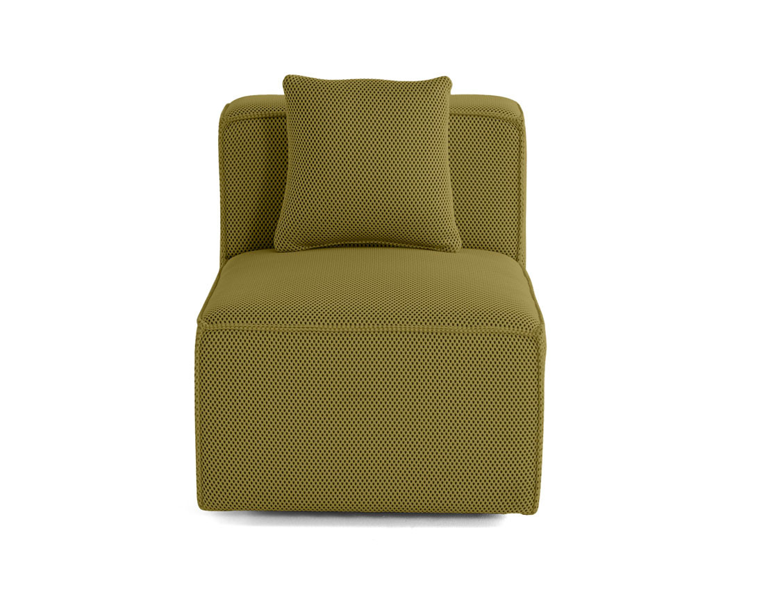 Module d'assise sans accoudoirs  en tissu mailles 3D Arty