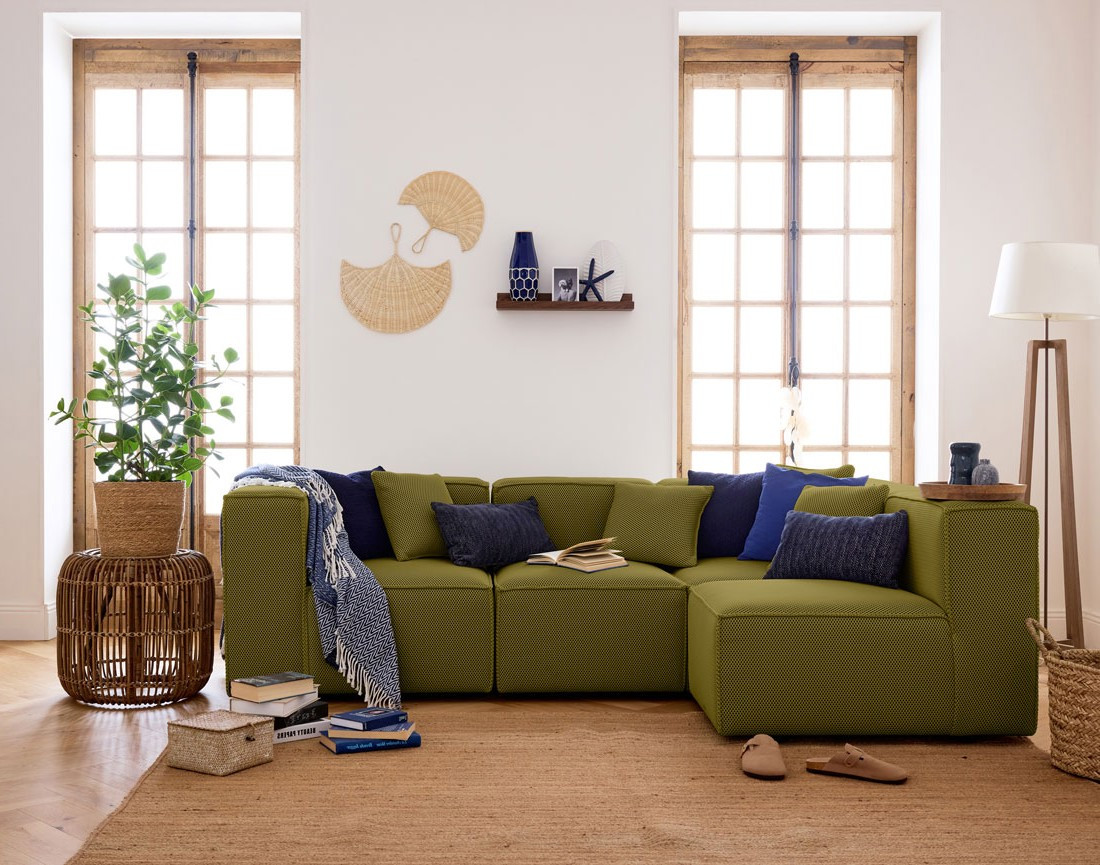 Module d'assise sans accoudoirs  en tissu mailles 3D Arty