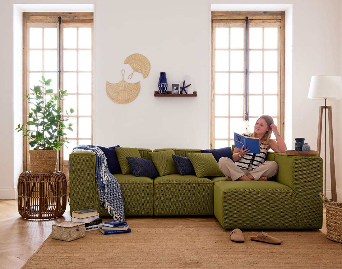 Module d'assise sans accoudoirs  en tissu mailles 3D Arty