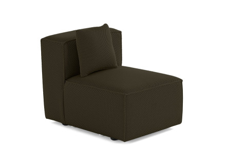 Module d'assise sans accoudoirs  en tissu mailles 3D Arty