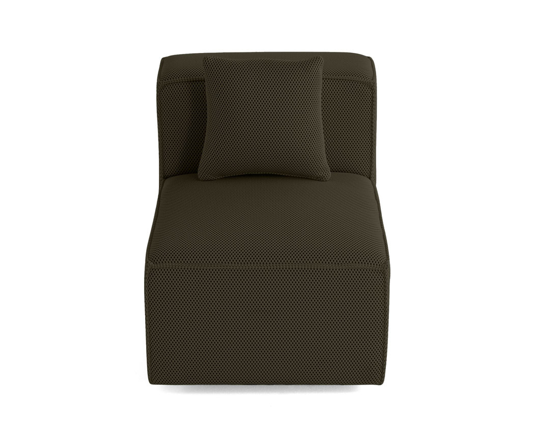 Module d'assise sans accoudoirs  en tissu mailles 3D Arty