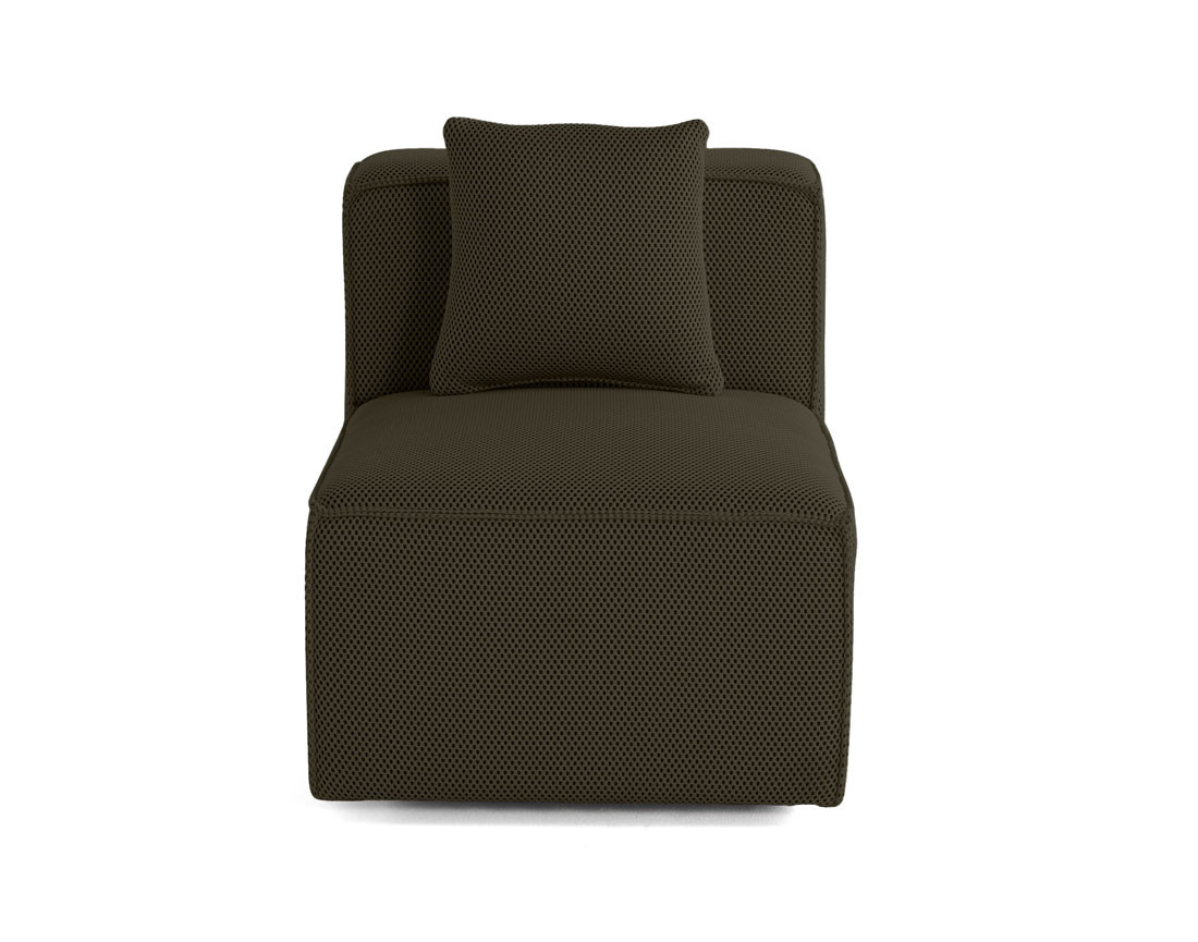 Module d'assise sans accoudoirs  en tissu mailles 3D Arty