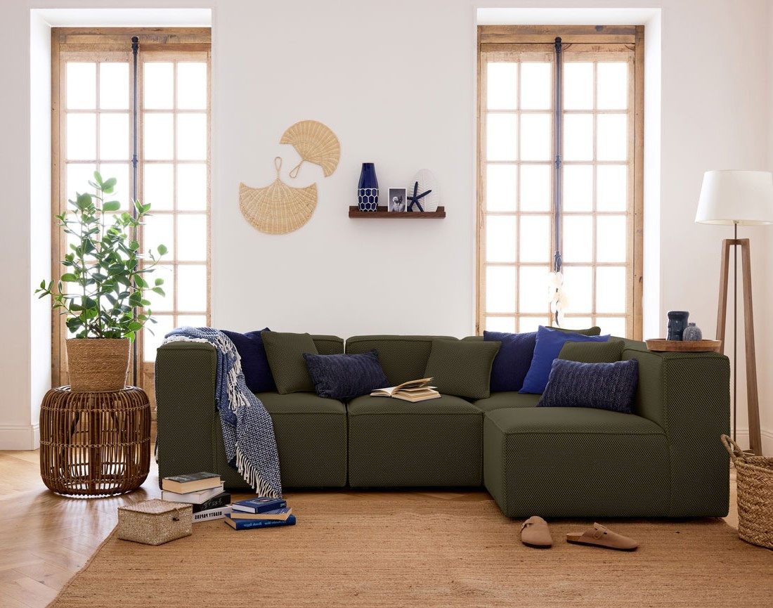 Module d'assise sans accoudoirs  en tissu mailles 3D Arty