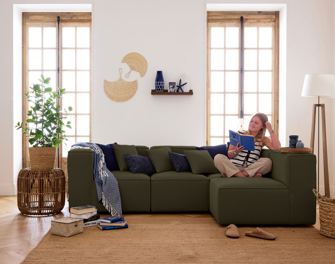 Module d'assise sans accoudoirs  en tissu mailles 3D Arty