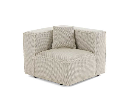 Module d'assise droit en tissu mailles 3D Arty