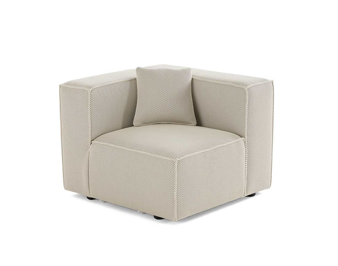 Module d'assise droit en tissu mailles 3D Arty Module d'assise droit en tissu mailles 3D Arty