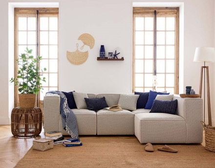 Module d'assise sans accoudoirs  en tissu mailles 3D Arty