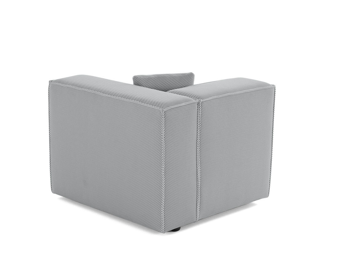 Module d'assise droit en tissu mailles 3D Arty