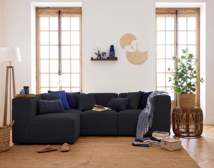 Module d'assise droit en tissu mailles 3D Arty