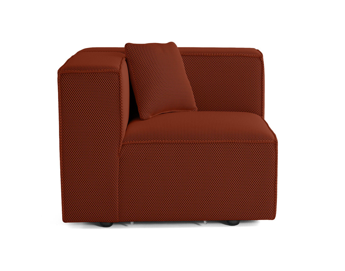 Module d'assise droit en tissu mailles 3D Arty