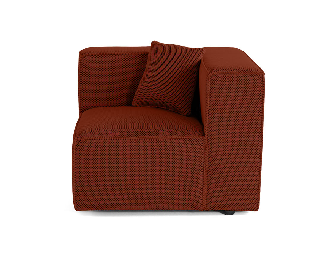 Module d'assise droit en tissu mailles 3D Arty