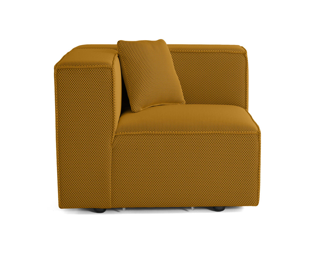 Module d'assise droit en tissu mailles 3D Arty