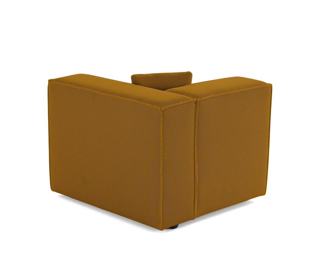 Module d'assise droit en tissu mailles 3D Arty