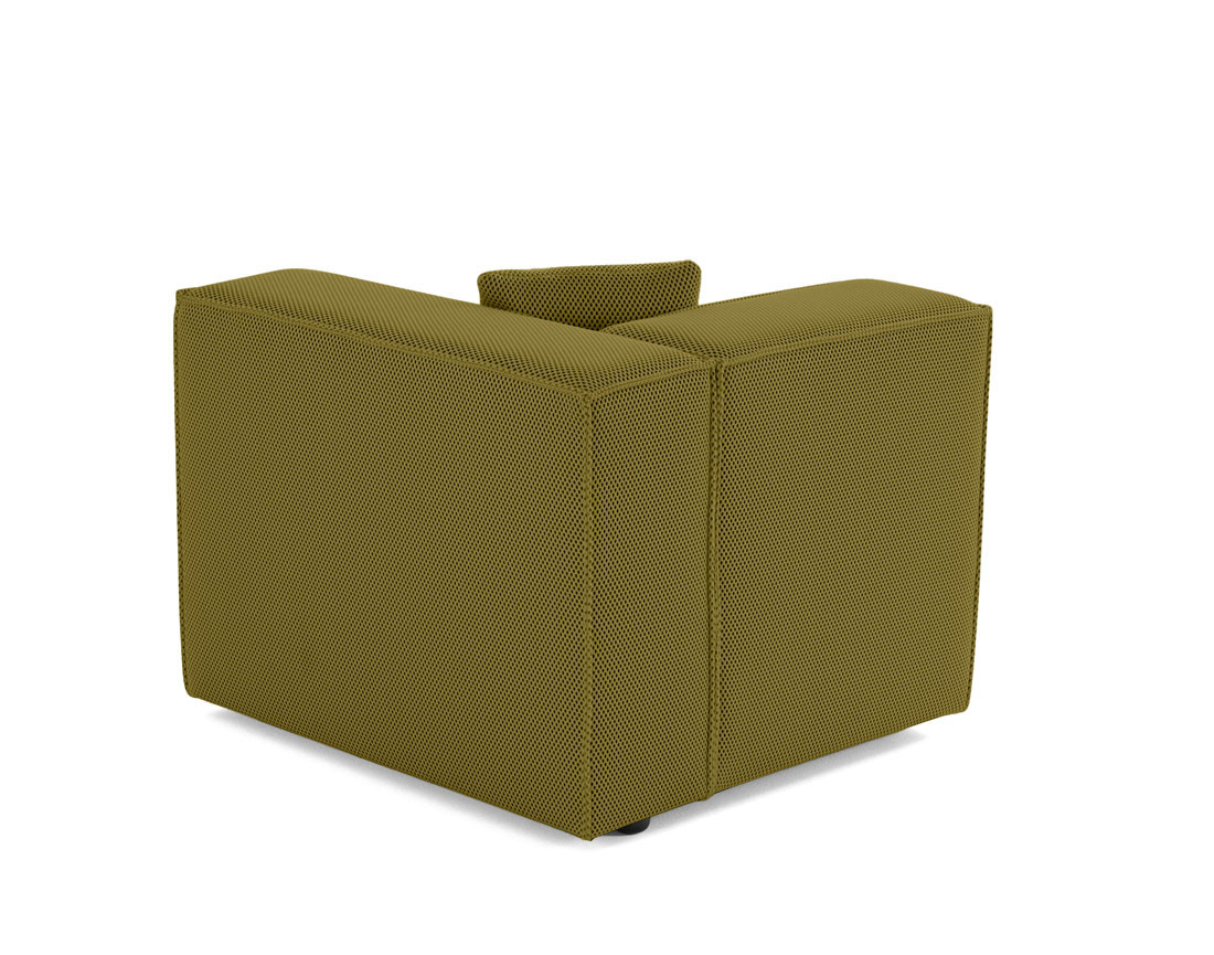 Module d'assise droit en tissu mailles 3D Arty