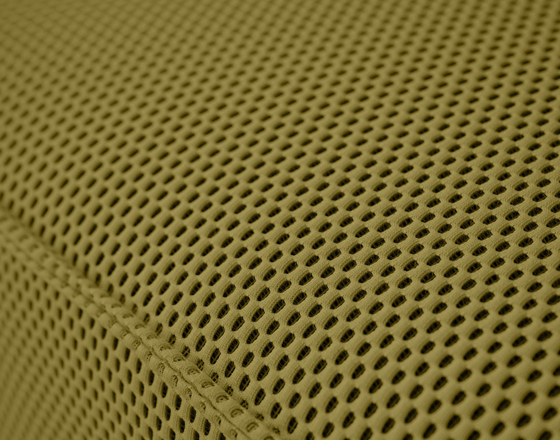 Module d'assise droit en tissu mailles 3D Arty