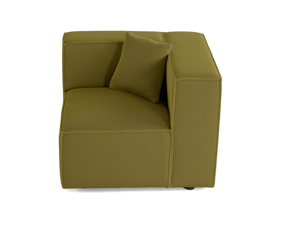 Module d'assise droit en tissu mailles 3D Arty