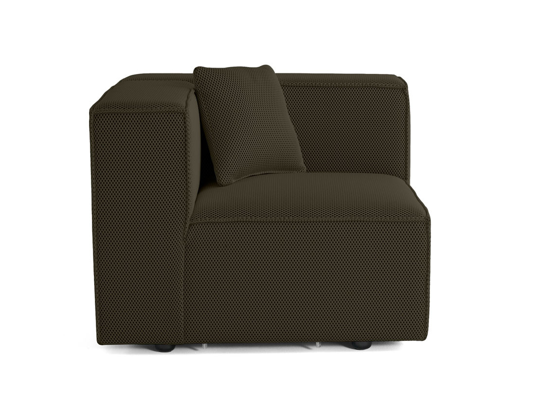 Module d'assise droit en tissu mailles 3D Arty