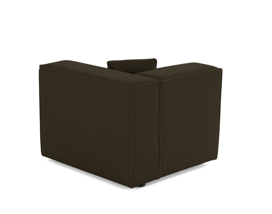 Module d'assise droit en tissu mailles 3D Arty