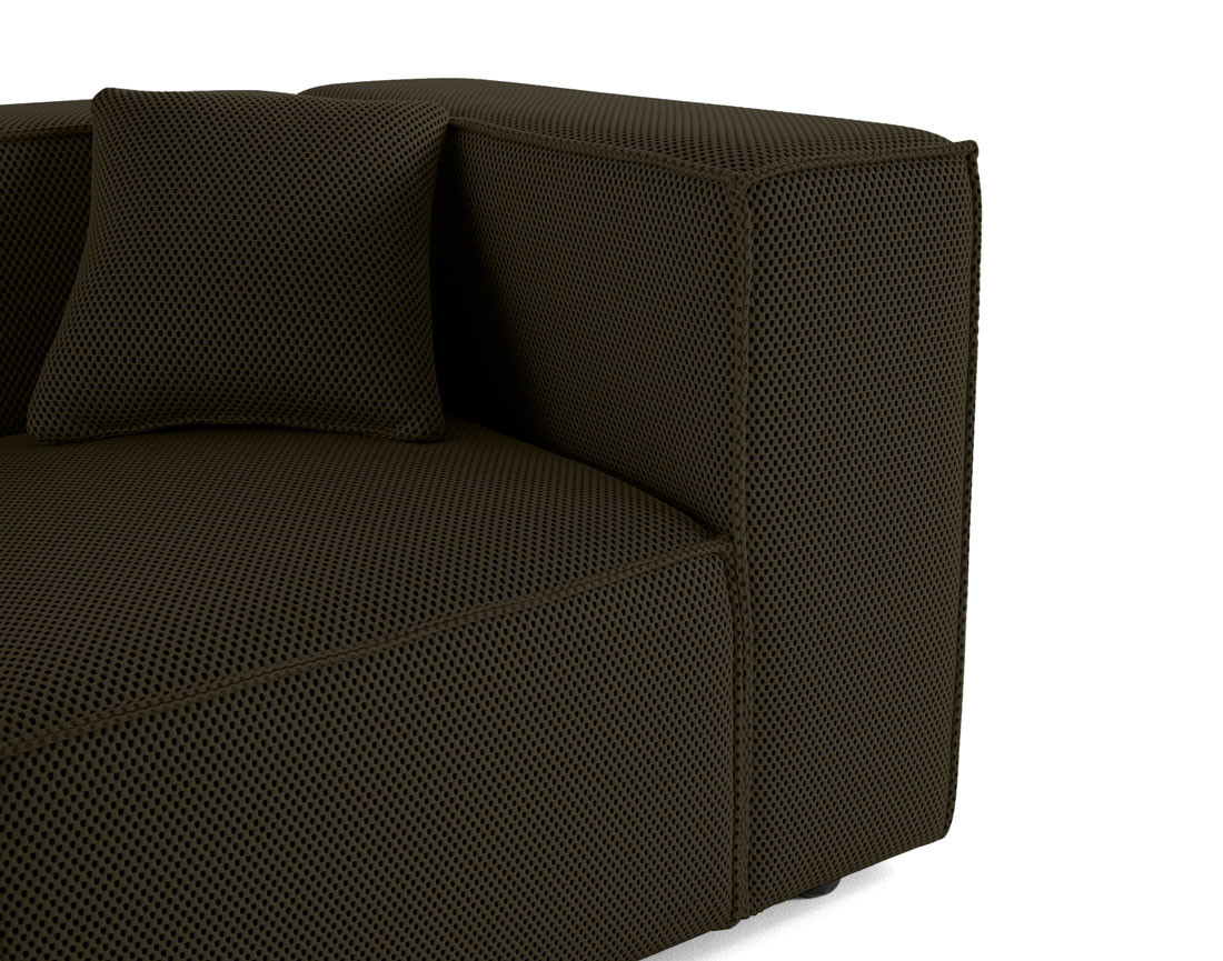 Module d'assise droit en tissu mailles 3D Arty