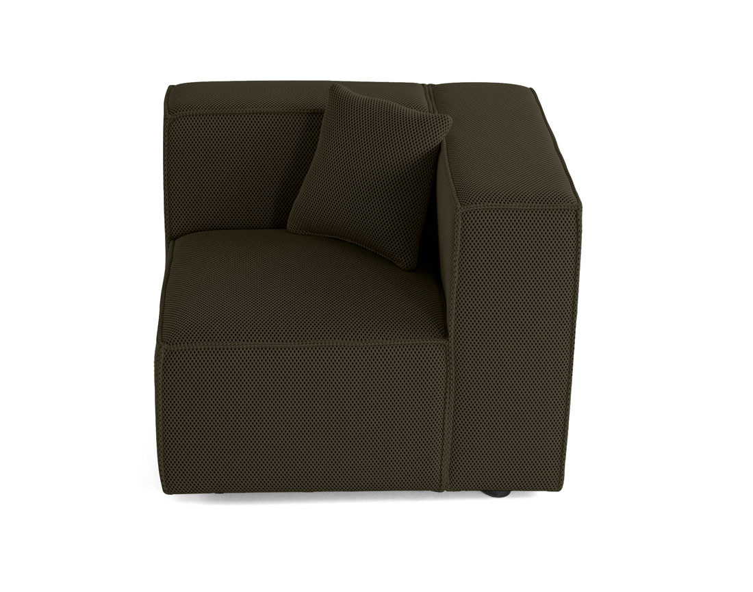 Module d'assise droit en tissu mailles 3D Arty