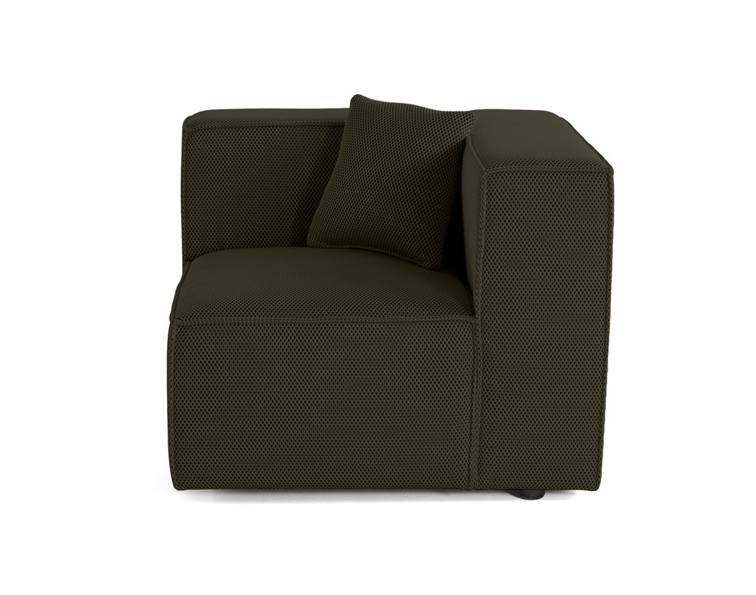 Module d'assise droit en tissu mailles 3D Arty