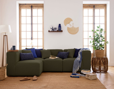 Module d'assise droit en tissu mailles 3D Arty