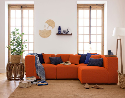 Module d'assise gauche en tissu mailles 3D Arty