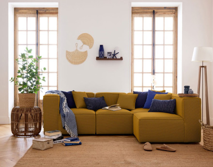 Module d'assise gauche en tissu mailles 3D Arty