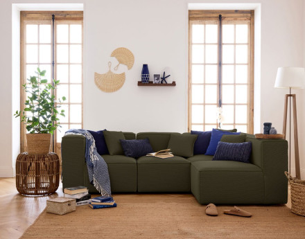 Module d'assise gauche en tissu mailles 3D Arty