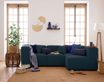 Module d'assise gauche en tissu mailles 3D Arty