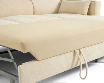 Canapé d'angle convertible avec têtières coffre 4 places Alicante