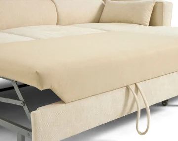 Canapé d'angle convertible avec têtières coffre 4 places Alicante