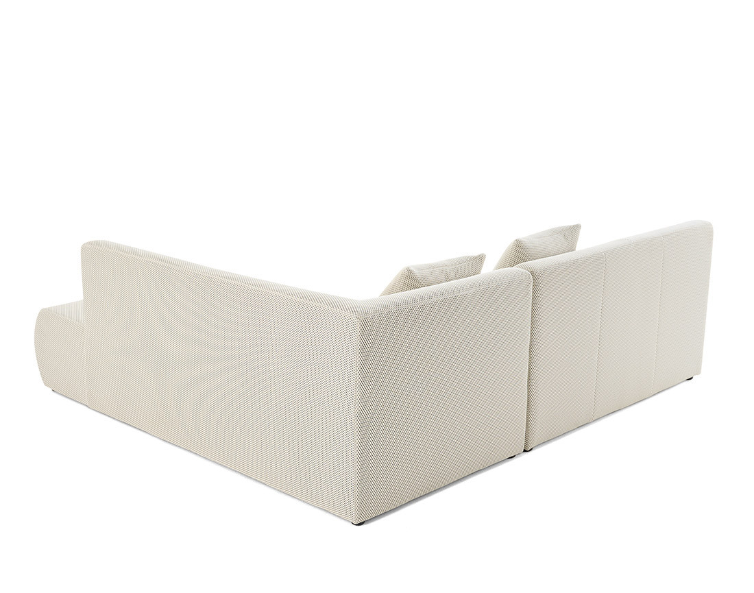 Canapé modulable d'angle droit 5 places en tissu mailles 3D Onyx Canapé modulable d'angle droit 5 places en tissu mailles 3D Onyx