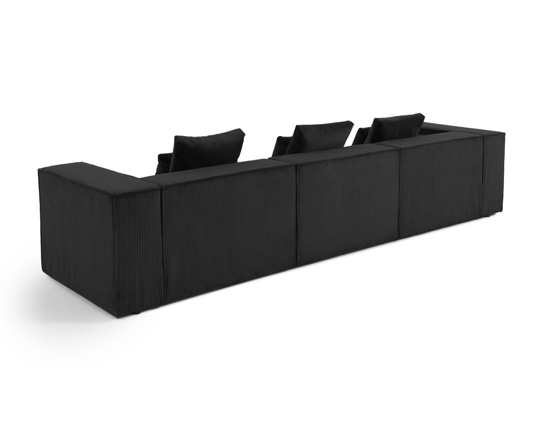 Canapé modulable droit 3 places en velours côtelé Colombine Canapé modulable droit 3 places en velours côtelé Colombine