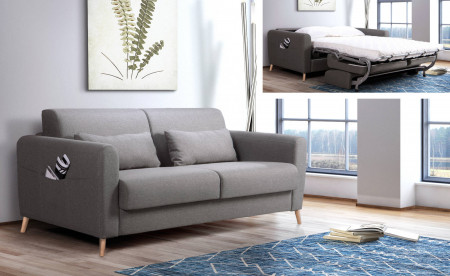 Timo - Canapé 3 places convertible - ouverture express - couchage quotidien - Scandinave Timo - Canapé 3 places convertible - ouverture express - couchage quotidien - Scandinave