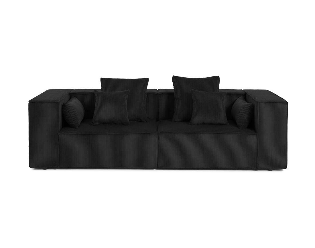 Canapé modulable droit 2 places en velours côtelé Colombine Canapé modulable droit 2 places en velours côtelé Colombine