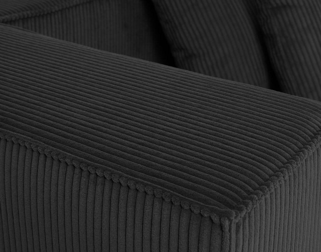 Canapé modulable droit 2 places en velours côtelé Colombine Canapé modulable droit 2 places en velours côtelé Colombine