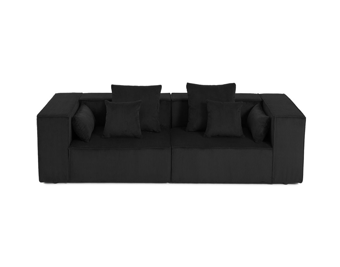 Canapé modulable droit 2 places en velours côtelé Colombine Canapé modulable droit 2 places en velours côtelé Colombine