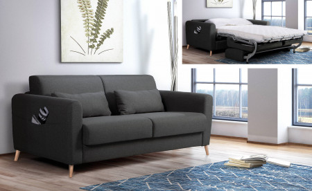 Timo - Canapé 3 places convertible - ouverture express - couchage quotidien - Scandinave Timo - Canapé 3 places convertible - ouverture express - couchage quotidien - Scandinave