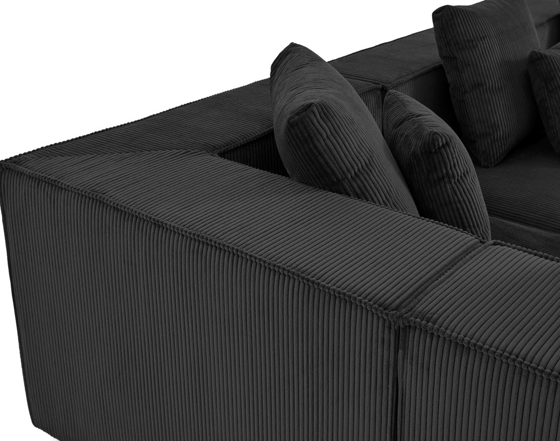 Canapé modulable panoramique 7 places en velours côtelé Colombine Canapé modulable panoramique 7 places en velours côtelé Colombine