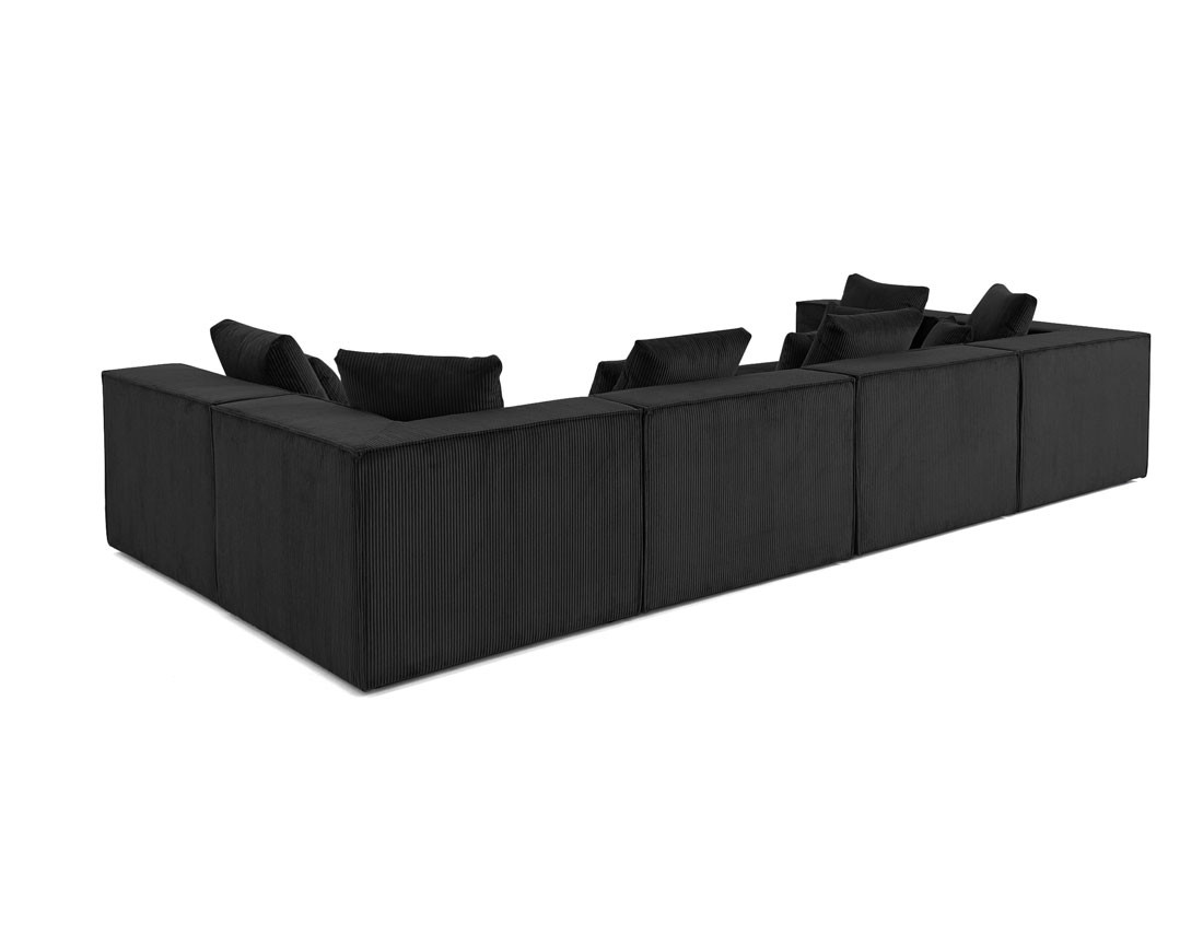 Canapé modulable panoramique 7 places en velours côtelé Colombine Canapé modulable panoramique 7 places en velours côtelé Colombine