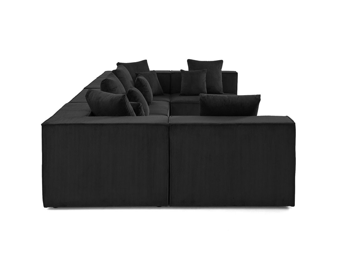 Canapé modulable panoramique 7 places en velours côtelé Colombine Canapé modulable panoramique 7 places en velours côtelé Colombine