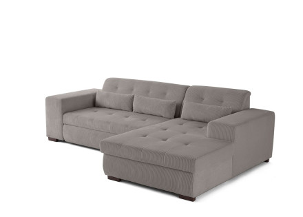 Canapé d'angle convertible Vermont 4 places avec coffre - angle droit