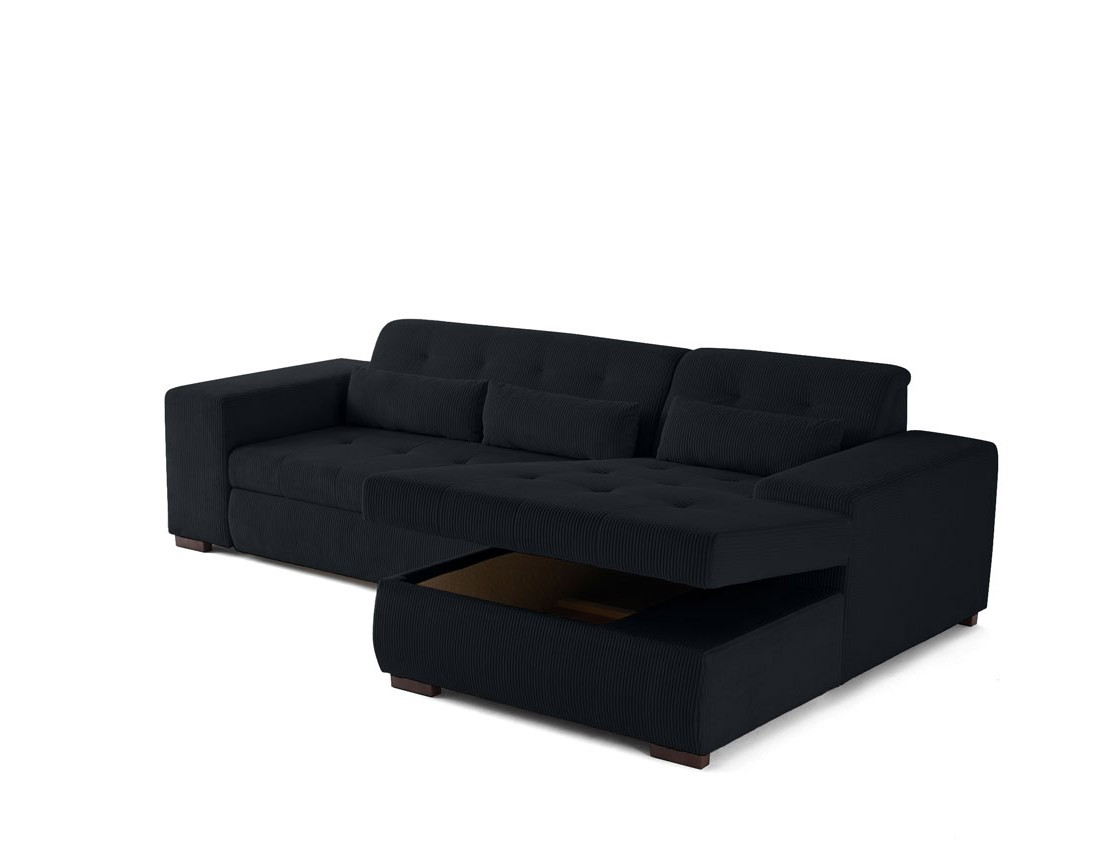 Canapé d'angle convertible Vermont 4 places avec coffre - angle droit Canapé d'angle convertible Vermont 4 places avec coffre - angle droit
